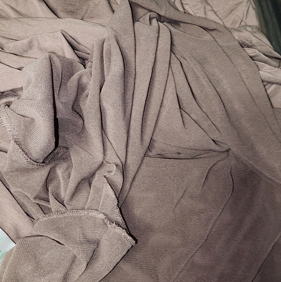 Garnet Hill Maxi Dress Brown Medium Tencel Minimalist Lagenlook Neutral Dolman - Picture 10 of 10